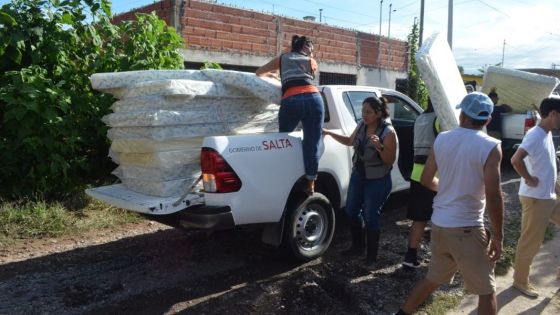 Cerrillos: el Gobierno brindó asistencia social tras las intensas lluvias