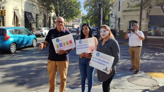 Seguridad Vial realizó una campaña de concientización para peatones