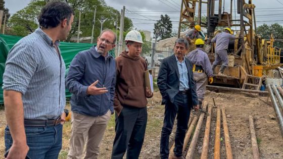 Etapa final de la obra del pozo de agua en el polideportivo Delmi