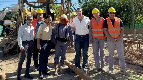 Inversión histórica en obras de agua para Capital: Sáenz supervisó el nuevo pozo en el Polideportivo Delmi