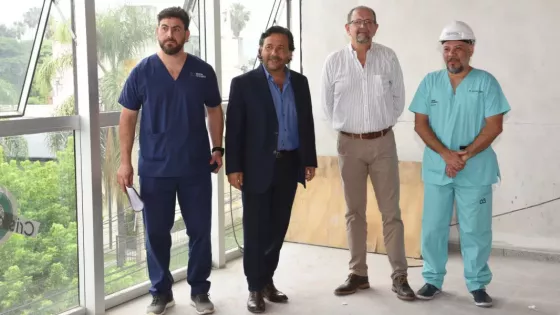 Sáenz supervisó las obras del hospital San Bernardo: “Trabajamos para convertirlo en un ícono de la salud del NOA y NEA”