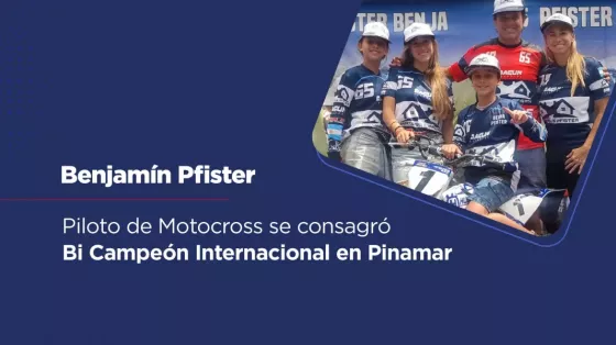 El piloto de Motocross Benjamín Pfister  se consagró Bicampeón Internacional en Pinamar