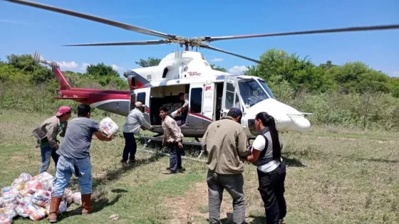 Desarrollo Social realizó un nuevo operativo aéreo en Rivadavia Banda Norte