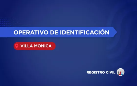 El Registro Civil realizará un operativo en Villa Mónica