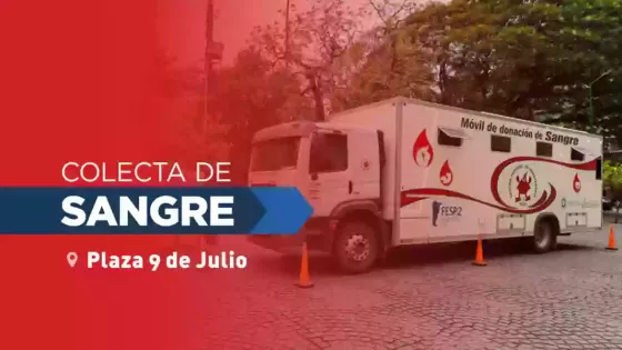 Mañana se hará una colecta de sangre en la plaza 9 de julio