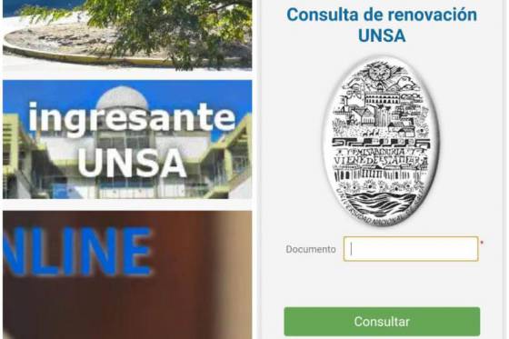 Renovación del pase libre para ingresantes a la UNSA