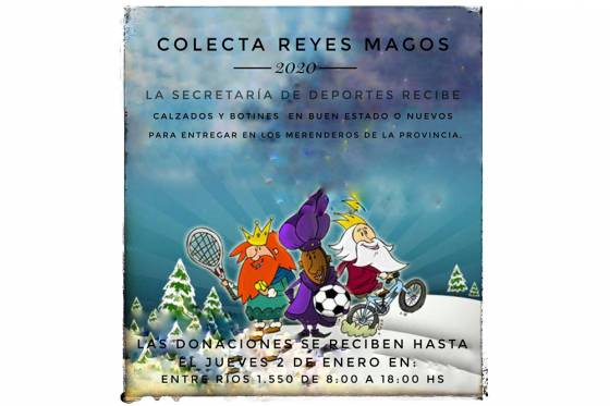 Colecta solidaria: Los Reyes Magos pasarán por los Merenderos