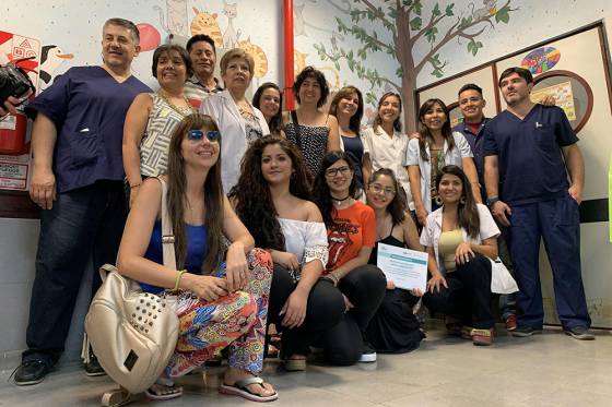 Inauguraron un mural en el sector de Oncología del hospital Materno Infantil