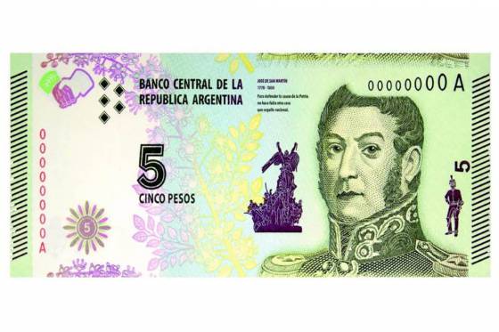 Hasta el 29 de febrero los billetes de cinco pesos deben ser aceptados