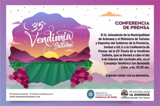 Animaná presentará mañana una nueva edición de la Fiesta de la Vendimia Salteña