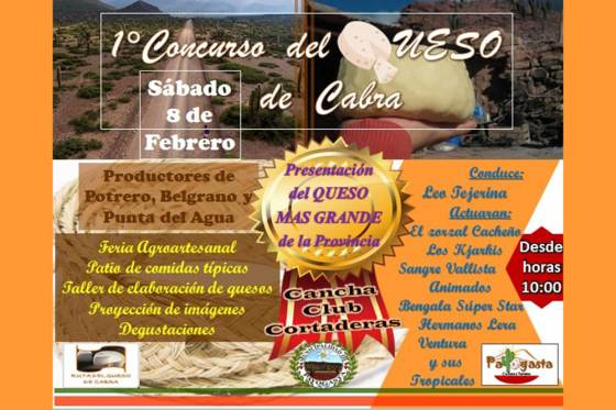 El sábado se realizará el 1º Concurso del Queso de Cabra