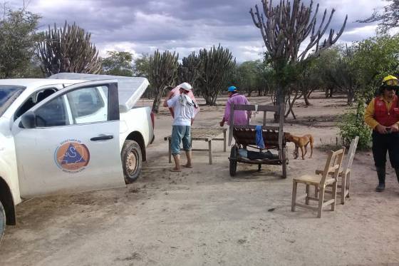 Intenso trabajo de Defensa Civil en Rivadavia Banda Sur