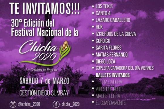 Este fin de semana se realizará el Festival Nacional de La Chicha