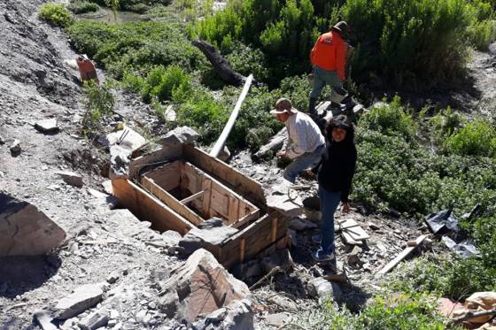 La Secretaría de Recursos Hídricos finalizó la obra de captación de agua para beneficiar a familias de El Gólgota