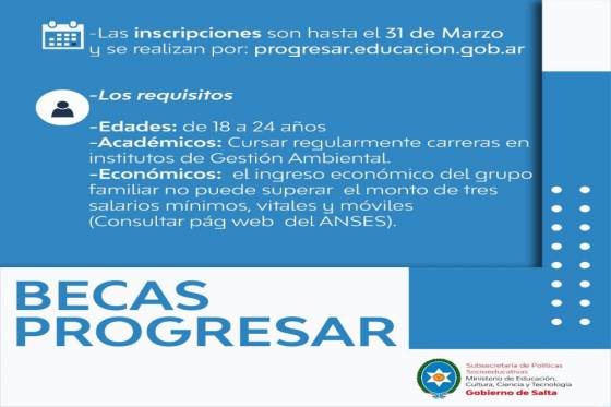 Último día para la inscripción de las becas Progresar