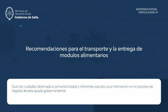 Desarrollo Social indica protocolos para la entrega de módulos alimentarios