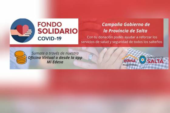 Gobierno y EDESA invitan a colaborar con el Fondo Solidario desde la facturación mensual