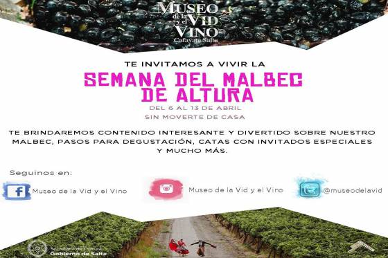 El Museo de la Vid y el Vino te invita a vivir la Semana del Malbec de Altura