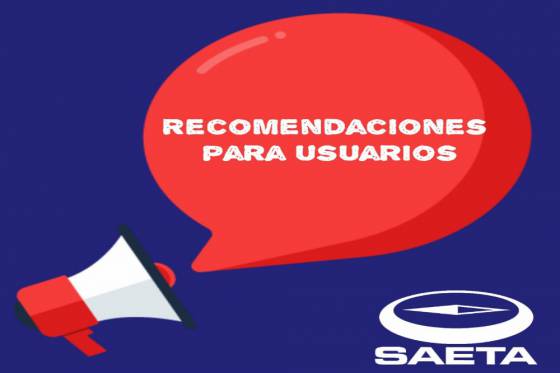 Recomendaciones para usuarios de Saeta