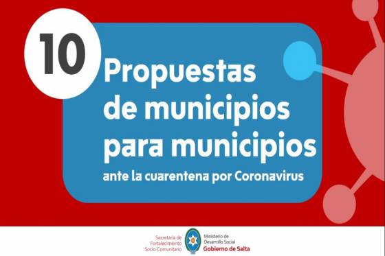 Propuestas de intervención de municipios durante la cuarentena