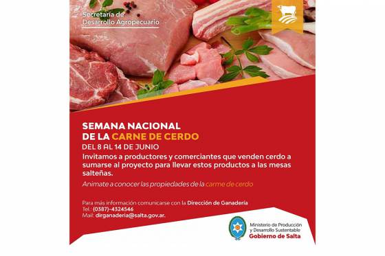 Diagraman la Semana Nacional de la Carne de Cerdo