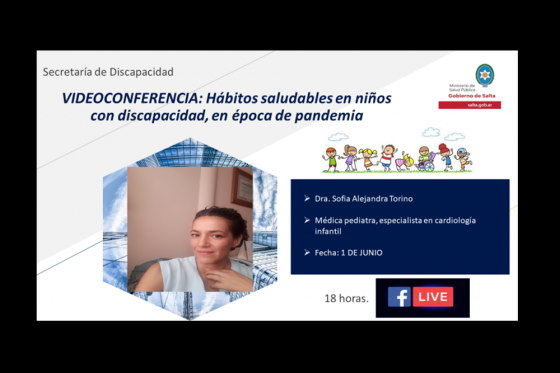 Videoconferencias sobre hábitos saludables para niños con discapacidad