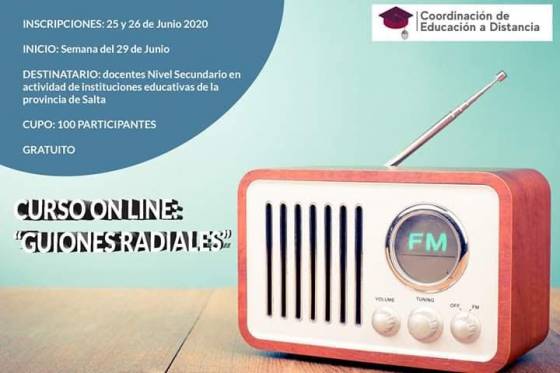 Educación brindará un taller online gratis de Guiones Radiales para docentes