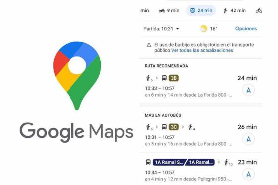 Usuarios de SAETA acceden a recorridos y horarios de líneas a través de Google Maps