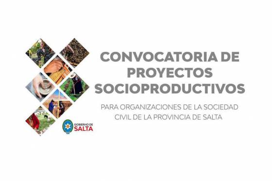 Convocan a presentar proyectos socio productivos