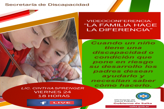 Videoconferencia para familias de niños con discapacidad