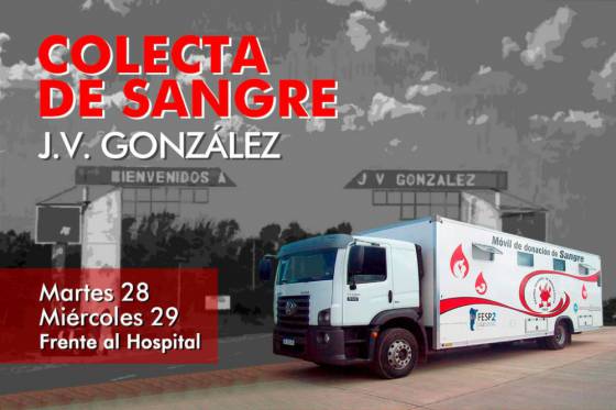 Colecta de sangre en Joaquín V González