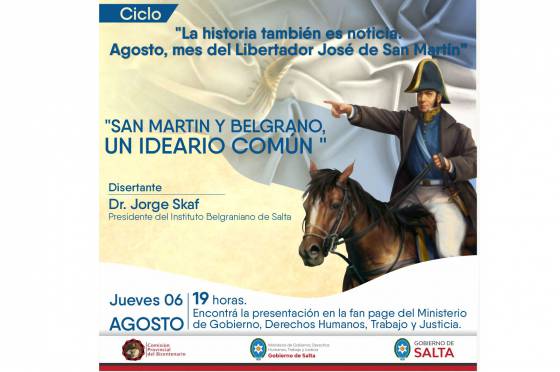 En el marco del ciclo: La historia también es noticia, disertarán sobre San Martín y Belgrano