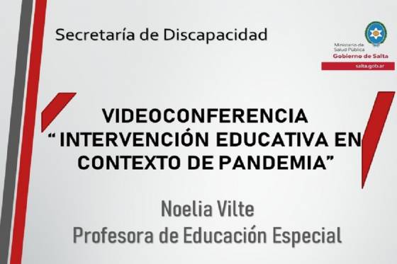 Videoconferencia sobre intervención educativa en contexto de pandemia