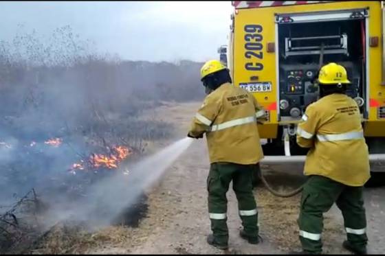 Defensa Civil coordina el trabajo operativo en el incendio forestal en zona norte