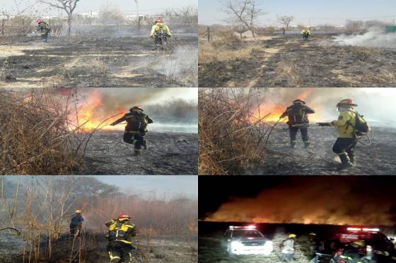 Durante el fin de semana hubo un intenso trabajo de seguridad para sofocar distintos incendio de pastizales