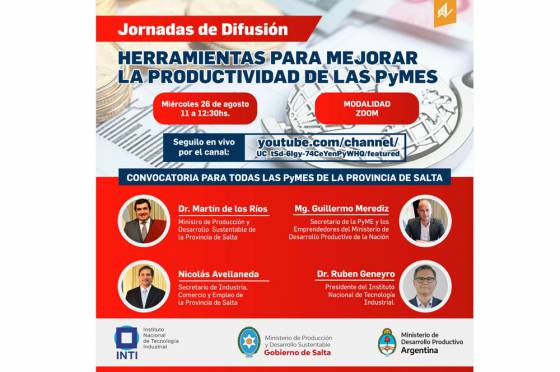 PyMEs salteñas recibirán información sobre herramientas para mejorar su productividad