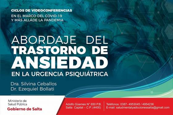 Salud Mental brindará capacitación sobre abordaje del trastorno de ansiedad