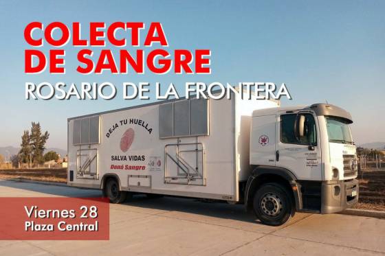 Hoy se hará colecta de sangre en Rosario de la Frontera