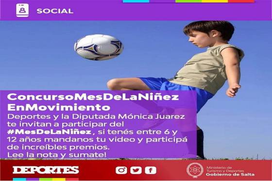 Se extiende el plazo para participar del concurso Virtual “Mes de la Niñez en Movimiento”