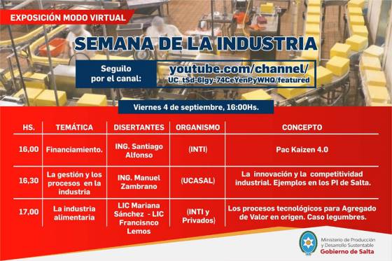 Culmina la Semana de la Industria con una serie de exposiciones en modo virtual