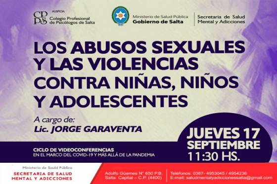 Capacitación virtual sobre abuso sexual y violencia en la niñez y adolescencia