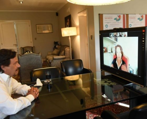 Sáenz mantuvo una reunión virtual con la Embajadora de Francia en Argentina