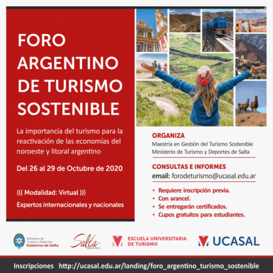 Salta organiza el Foro Argentino de Turismo Sostenible