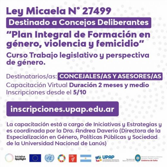 Ley Micaela: se capacitará a Concejos Deliberantes de la Provincia