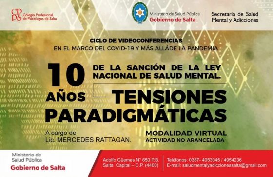 Jornada virtual gratuita sobre la Ley Nacional de Salud Mental