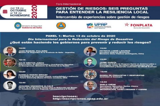 Foro internacional virtual sobre Gestión de Riesgos