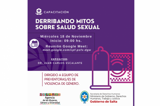 Nueva charla virtual y gratuita sobre el cuidado de la salud sexual