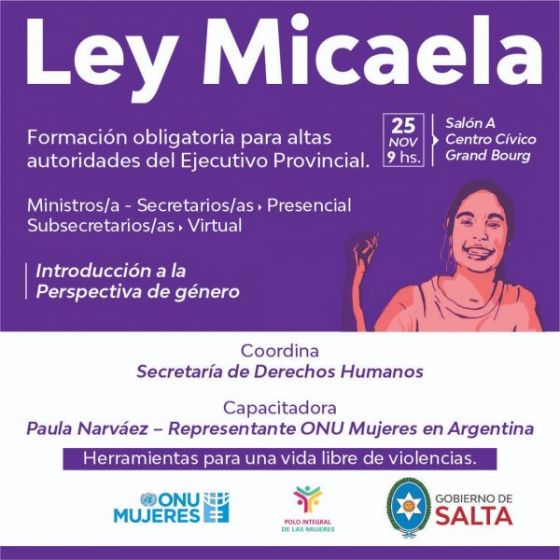 Ley Micaela: Máximas autoridades del Poder Ejecutivo provincial iniciarán su formación