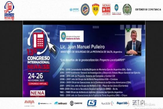 Salta participó del Congreso Internacional NENA911 México 2020