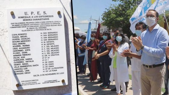 Se homenajeó a los enfermeros fallecidos durante la pandemia en la provincia